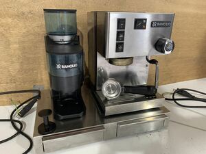 ★【売り切り】RANCILIO ランチリオ silviaシルビア エスプレッソマシン コーヒーグラインダー ROCKY 鉄台セット ※直接引取歓迎