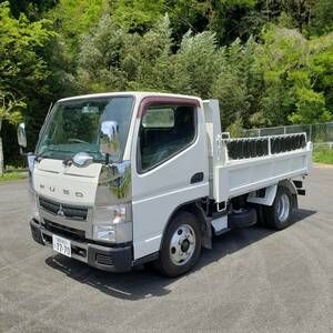 売切 3t 低床強化ダンプ　 車検令和7年4月迄 三菱キャンター ICターボ 5MT(3ペダル) 電格ミラーETC メッキ多数 福岡～ 最落無