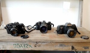 ○キヤノン AV-1＆Ｔ50＆RICOH XR 500等3台セット　レンズ付　フィルムカメラ 古道具のgplus広島　2401ｋ