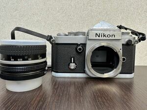 1円〜！Nikon ニコン F 2フィルムカメラ フィルム一眼レフカメラ レンズF/50㎜:1.8 箱　取説あり現状引渡し