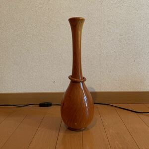 飾り花瓶 総木彫　日本製　高さ 3 6cm