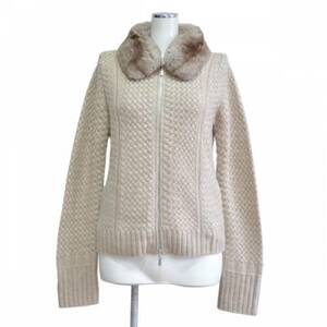 FOXEY BOUTIQUE フォクシー Knit Jacket Cashmere Zip ミンク付き ニット ジャケット R2A-179895