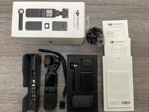 【DK 23423】1円～ DJI POCKET 2 CREATOR COMBO クリエーター コンボ アクションカメラ USBケーブル欠品 中古 起動確認済み 現状品