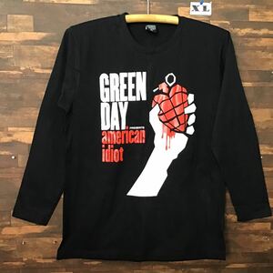 グリーンデイ　ロングTシャツ　XLサイズ　ロックバンド　長袖　Green Day 丸胴タイプ
