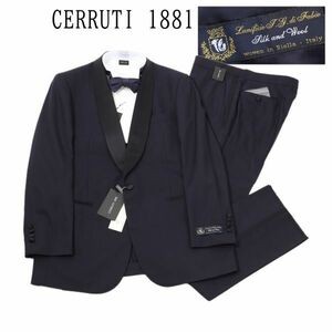 926 〇 新品 17万 CERRUTI チェルッティ 1881 最高級 タキシード フォーマル スーツ 結婚式 日本製 ブラックスーツ パーティー XL
