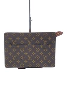 LOUIS VUITTON◆汚れ有/ポシェット・オム_モノグラム・キャンバス_BRW/PVC/BRW