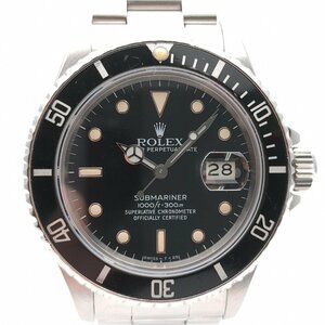 【日ロレOH済】 ROLEX ロレックス 16800 サブマリーナ デイト メンズ 腕時計 自動巻 AT SS 89番台 訳有品 黒文字盤 動作品