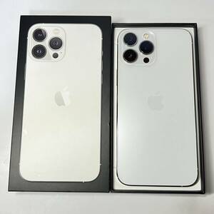 1円~【初期化済み】Apple iPhone 13 Pro Max 256GB シルバー MLJ93J/A SIMフリー ACロック解除済み バッテリー最大容量89% 箱付 GK-70131