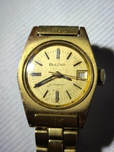 BULOVA ブローバ　デイト2-615707 レディース　腕時計 自動巻き　ゴールド&シルバー　稼働品　アンティーク腕時計