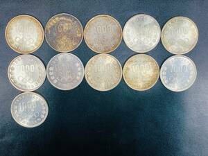 #2252【日本銀貨】『1000円銀貨 大量11枚』昭和39年1964 東京オリンピック 記念銀貨 コレクター品 硬貨 【現状保管品】