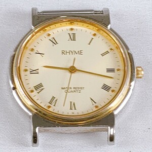 RHYTHM ライム 腕時計 クウォーツ STM 1003 時計 ヴィンテージ 2針 黒文字盤 アクセ アクセサリー アンティーク レトロ