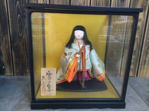 美品　日本人形　雪の宴　徳翁作　ガラスケース付き　コレクション ガラスケース アンティーク 置物 飾り インテリア