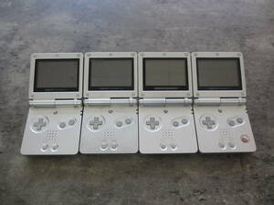 ニンテンドー GAME BOY ADVANCE SP/ゲームボーイ アドバンス/AGS-001/銀色系 4台/動作未確認 ジャンク