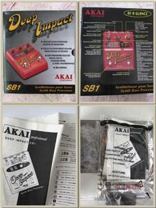 AKAI　ベースシンセ　エフェクター / Deep　 Impact SB1 /箱、アダプター、取り扱い説明書付き　