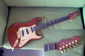 ★ Fender Japan フェンダー ストラトキャスター 改造品 1990年代製 リバースヘッド ストラトキャスター EMG ピックアップ SV ★