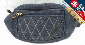 1B5815/未使用品 ONE PIECE OF ROCK 13.5OZ DENIM SHOULDER BAG ワンピースオブロック 大戦デニム ウエスト ショルダー ボディバッグ