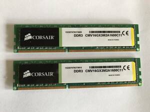 CORSAIR 中古メモリ DDR３ CMV16GX3M2A1600C11 8GBx2枚 計16GB