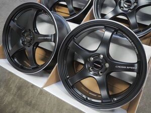 ★軽量★18inch 8.5J+50 5H114.3 新品 人気 クロススピードCR5 ホイール1台分 タイヤset可能 LEXUS IS GS CIVIC REVORG WRX STI IMPREZA BK