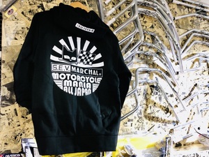 ★送料一律★ 正規品 黒 Mサイズ マーシャル No.89431 Sun Rise ZIP パーカー SEV MARCHAL 検) ブラック ロゴ スエット