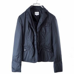 3-TL025 アルマーニコレツィオーニ ARMANI COLLEZIONI 高級ライン ナイロン ジャケット ブラック 38 レディース