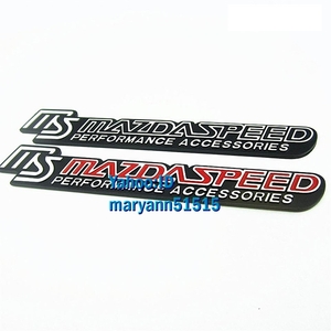 MAZDASPEED レッドorブラック メタルエンブレム ロゴ マツダ スピード バッジ ステッカー MS CX-5 CX-3 CX 5 CX-4 2 3 6 アクセラ アテンザ