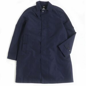 極美品□BURBERRY/バーバリー 8005640 アーカイブロゴ 裏ノバチェック柄 ライナー付き ロング丈 ステンカラーコート ネイビー 52 正規品