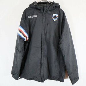 SALE///// Kappa カッパ UEFA UCサンプドリア 中綿 ナイロンジャケット サッカー プロチーム イタリア ブラック ( メンズ L ) N2091