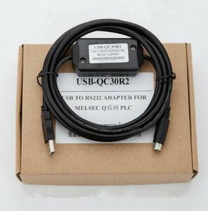 新品　税込！　MITSUBISHI/三菱 Qシリーズ PLC USB-QC30R2 ケーブル シーケンサー黒