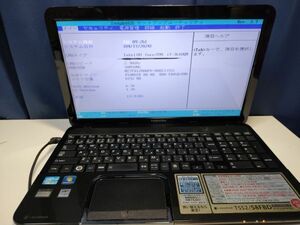 【ジャンク】東芝 dynabook T552/58FBD i7仕様(CPU等欠品) BIOS起動可能 マザーボード 液晶表示不良 キーボードNG【動作確認済み】