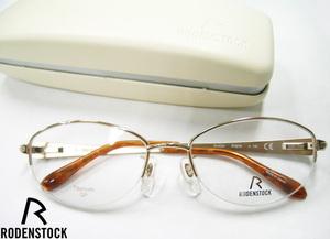 RODENSTOCK 正規品 メガネ 眼鏡フレーム R0216A 金 ゴールド オレンジ 新品 ラインストーン レディース 日本製