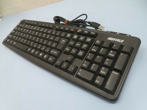 ★BUFFALO BSKBU02L 有線スタンダードキーボード ブラック USB バッファロー PC用品 動作品 94094★！！