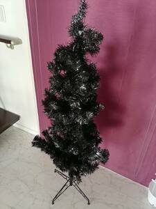 クリスマスツリー 150㎝ ORNAMENT SET TREE オリジナルブラックツリー　ライト付　その他飾り付　94855-TRS464
