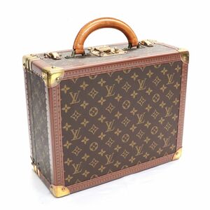 ルイヴィトン コトヴィル35 モノグラム トランク ハードケース アタッシュケース バッグ 茶 ゴールド金具 LOUIS VUITTON