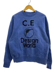 C.E(CAV EMPT)◆スウェット/M/-/BLU/DESIGN WORLD CREW NECK