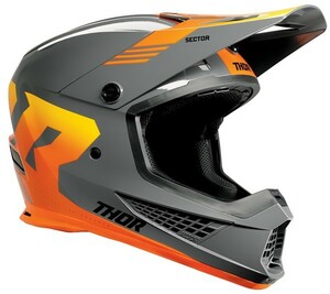 Lサイズ ヘルメット THOR 24 SECTOR2 CRAVE チャコール/オレンジ 日本専用設計［SG規格］［MFJ公認］オフロード 正規輸入品 WESTWOODMX