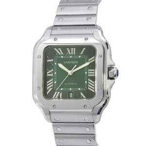 カルティエ サントス ドゥ カルティエ LM WSSA0062 Cartier 腕時計 グリーン文字盤 【安心保証】