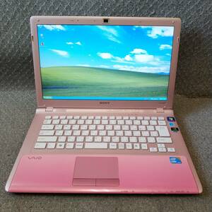 Windows XP,Vista,7 選択可 14”ノート SONY VAIO VPCCW28FJ ピンク★ Core i3-330M/メモリ4GB/750GB/無線/GeForce 310M/リカバリ作成/2235