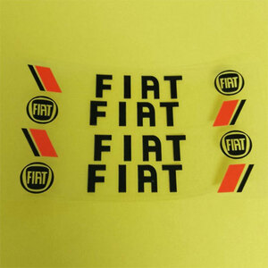 FIAT　フィアット　 ステッカー ４個組(黒文字）