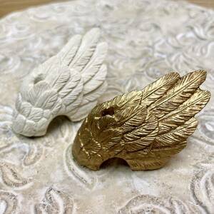 天使の羽　香立て／カードスタンド　ホワイト＆ゴールド　２色セット