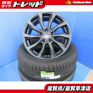 4本 カローラクロス C-HR UX アルファード 17インチ 5穴 PCD114.3 黒 アルミ 夏用 エコ 215/60R17 新品 国産 ダンロップ 22年製 RV