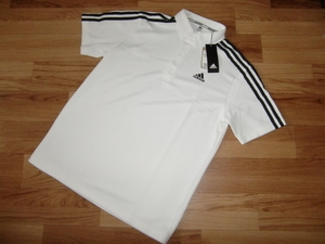 新品 アディダス ボタンダウン 半袖 ポロシャツ ホワイト XL メンズ 　ワッフル地 半袖シャツ ゴルフシャツ ゴルフウェア 白 LL L GD8471