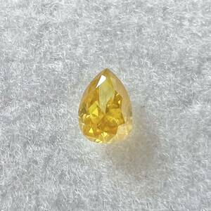 イエローダイヤモンド ルース 0.07ct ペアシェイプ