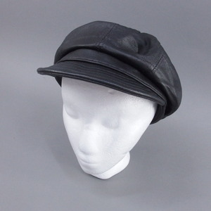 NEW YORK HAT＆CAP CO． ニューヨークハット キャスケット 革 MADEIN U.S.A Largeサイズ メンズ レディース ブラック