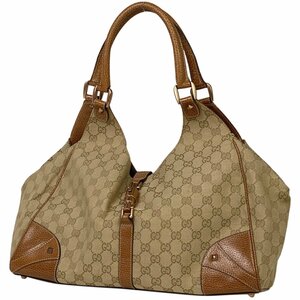 グッチ GUCCI ニュージャッキーライン ハンドバッグ GG柄 ショルダーバッグ GGキャンバス ブラウン 124404 レディース 【中古】