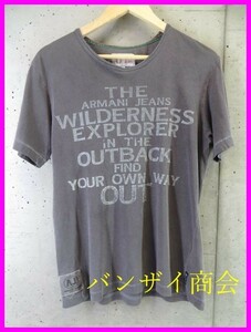 【送料300円可】9280c60◆お洒落◆ARMANI JEANS アルマーニジーンズ 半袖Tシャツ XS/カットソー/ジャケット/コート/ジョルジオ/メンズ/男性