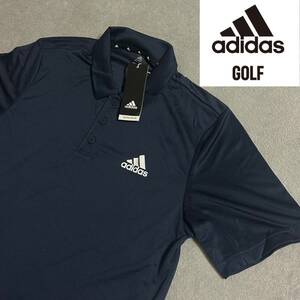 送料360円 Mサイズ 新品 adidas GOLF ポロシャツ 半袖 AEROREADY メンズ アディダスゴルフ ゴルフウェア 吸汗速乾 ネイビー 紺色 春夏