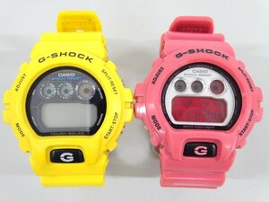 ジャンク 2点セット まとめて CASIO カシオ G-SHOCK Gショック G-6900A タフソーラー DW-6900CS クレイジーカラーズ 腕時計 デジタル 