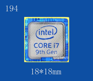 即決194【 CORE i7 9th Gen 】エンブレムシール追加同梱発送OK■ 条件付き送料無料 未使用