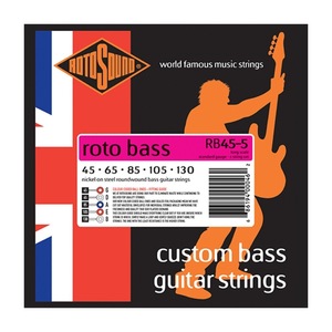 ロトサウンド 5弦ベース弦 2セット RB45-5 Roto Bass Standard 5-Strings Set 45-130 LONG SCALE 5弦エレキベース弦×2セット ROTOSOUND