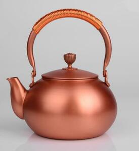 新品未使用★ 高品質 手作り純銅製 銅器 鍛造 大容量 提梁壺 急須 煎茶道具